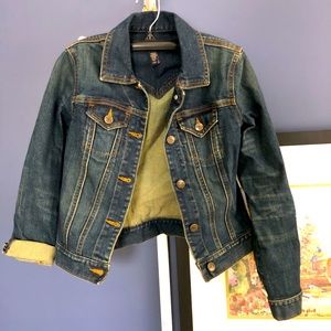 Banana Republic Dark Wash Fitted Denim Jacket